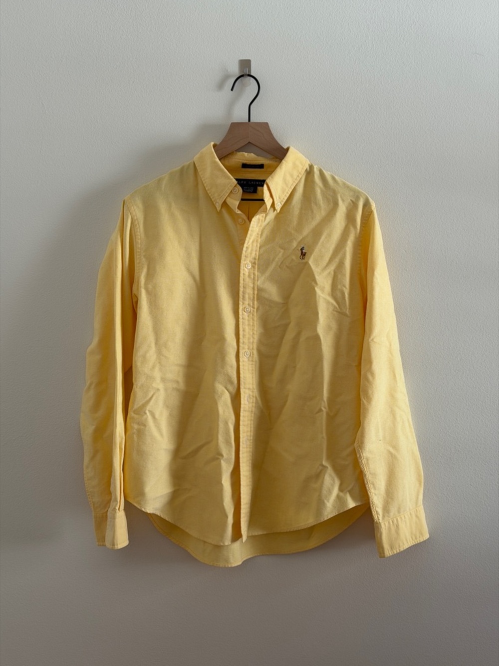 Ralph Lauren Light Butter Yellow Button-Down Oxford Shirt - Men
